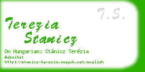 terezia stanicz business card